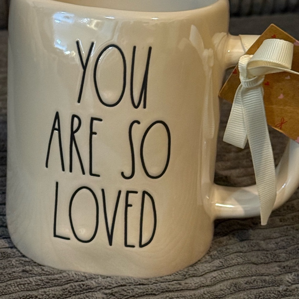 Rae Dunn Cream Iridescent ‘You Are So Loved' Mug - Picture 4 of 6
